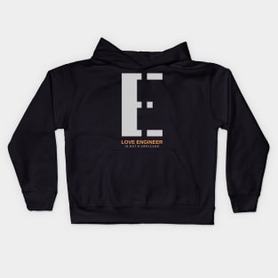 love engineer is not hurricane Kids Hoodie